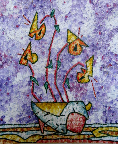 Unique abstract contemporary art - Flower 3