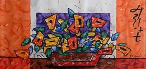 mixed media painting - Spring Burst
