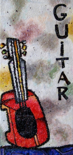 Unique abstract contemporary art - Guitar