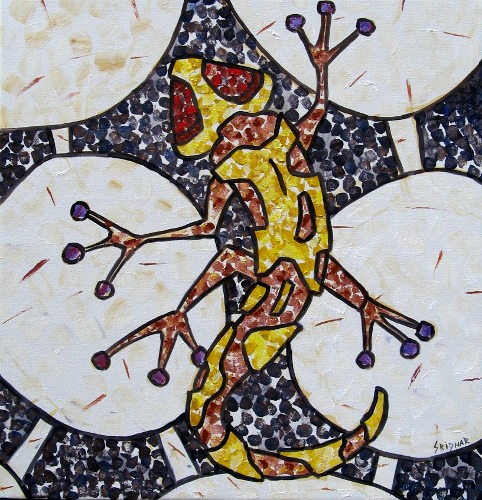 Unique abstract contemporary art - Lizard
